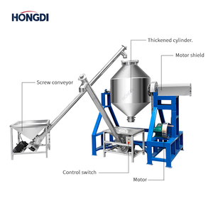 เครื่องปั่นผสมอาหารเม็ดผงเคมีทรงกรวยคู่พร้อมเครื่องบรรจุ - Product Image 3