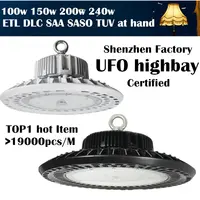 Đèn Led High Bay Led Light 100W 150W 200W 240W ETL DLC SAA TUV Chứng Nhận Highbay Led Ngoài Trời Ip65 Kho UFO Light 5-7 Năm Bảo Hành