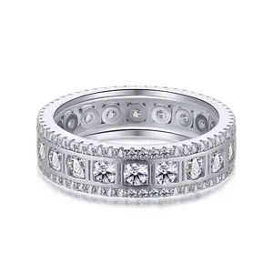 Dylam 925结婚戒指银和钻石复古宽飞机纯银鼻环与蓝石玫瑰石英可调戒指