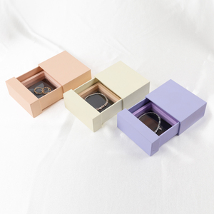 Cổ Vòng Cổ Mới Mỏng Ưa Thích Trống Valentine Trượt Giá Rẻ Cứng Nhắc Giấy Ngăn Kéo Đồ Trang Sức Bao Bì Hộp Với Ribbon - Product Image 2