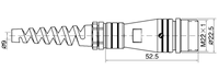 PL20F-2K Strom-PC-Kabel Rückwärts Installierte Buchse K 20mm 250V Metall Rundsteckverbinder für Automobil und Luftfahrt Wasserdicht
