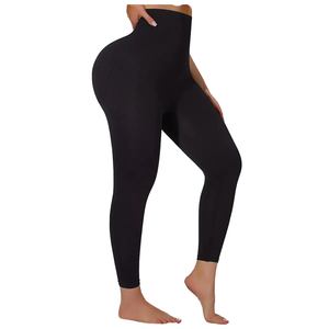 High Quality Women Activewear <b>Leggings</b> 220 GSM Nylon Spandex 82% Nylon 18% Spandex Breathable <b>Mesh</b> Insert Reinforced Stitch - Product Image 1