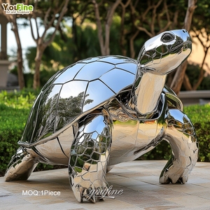 Jardín o estanque decoración espejo <span class=keywords><strong>de</strong></span> <span class=keywords><strong>acero</strong></span> inoxidable escultura <span class=keywords><strong>de</strong></span> tortuga <span class=keywords><strong>de</strong></span> Metal - Product Image 6