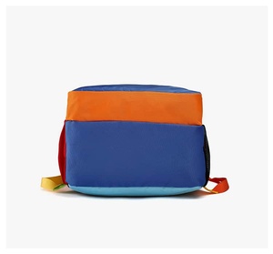 Colorful Panelled Softback <b>Backpack</b> 20-37L Unisex Casual Daily Use Nylon Zipper Closure Arcuate Shoulder Strap - Product Image 2