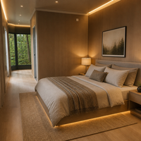 Maison-capsule préfabriquée moderne avec verrière du sol au plafond pour site touristique panoramique, camping, parc - Vente en gros