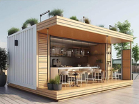 FOODYVAN Restaurant moderne à un étage en conteneur maritime modifié, snack-bar préfabriqué avec équipement de restauration complet