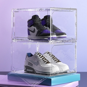 <span class=keywords><strong>Caja</strong></span> de zapatos de exhibición magnética de <span class=keywords><strong>Air</strong></span> <span class=keywords><strong>Jordan</strong></span> de acrílico hermoso transparente de plástico <span class=keywords><strong>Caja</strong></span> de zapatos de fútbol de acrílico apilable Imán con tapa - Product Image 6