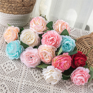 Bọc hoa mẫu đơn đơn-đầu Western Rose hoa nhân tạo nhà sản xuất cho trang trí nội thất và bó hoa cưới số lượng lớn tinh tế - Product Image 2