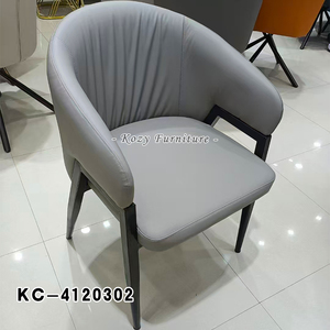 <span class=keywords><strong>2025</strong></span> thiết kế hiện đại giá rẻ đồ nội thất nhà PU da phòng ăn ghế sắt chân vải đầy màu sắc ghế ăn - Product Image 4