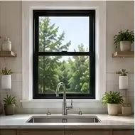 Ventanas de Aluminio de Una y Dos Hojas, Directas de Fábrica, Tamaño Personalizado, Ventana de Doble Vidrio Low-E