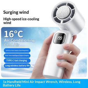 Ventilador turbo portátil recargable de alta velocidad para enfriamiento, ideal para el hogar, el coche y exteriores, con conexión USB, venta al por mayor del fabricante. - Product Image 5