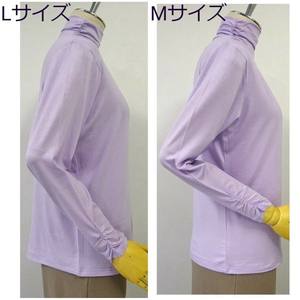 Camiseta informal de manga larga para mujer de alta transpirabilidad de punto de secado rápido con estiramiento de fibra reciclada de cuello alto fruncido - Product Image 3