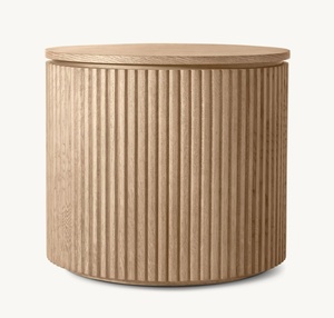 Factory Hot Sale American Style Modern Sof Set Furniture Luxury Solid Wooden <strong>Round</strong> <strong>Side</strong> <strong>Table</strong> - Product Image 2
