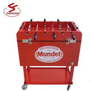 Aangepaste Multi Gekleurde Outdoor Ijs Drinken Retro Winkelwagen Metalen Koelbox Vintage Rolling Cooler