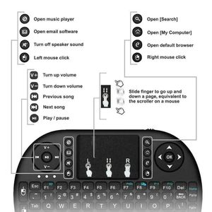 Clavier mécanique sans fil miniature 2,4 G I8+ avec pavé tactile, souris <span class=keywords><strong>USB</strong></span> 3.0, pour jeux - Product Image 5
