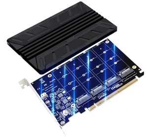 PCIEX16 NVME <span class=keywords><strong>M2</strong></span> <span class=keywords><strong>MKEY</strong></span> SSD RAID Array Expansion Adapter Card Motherboard PCIE Split Placa De Video B450 - Product Image 4
