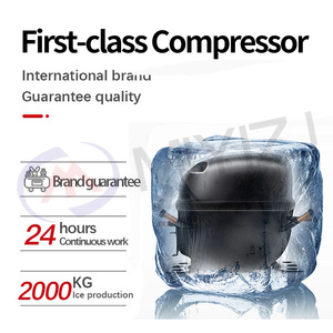 Máquinas para hacer bloques de cubitos de hielo comerciales para el hogar automáticas de acero inoxidable de 50kg, máquinas para hacer hielo para negocios - Product Image 3