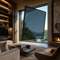 Kaca Surya SOL BIPV CdTe Pivot Window Central Rotation 40% VLT Penghasil Energi