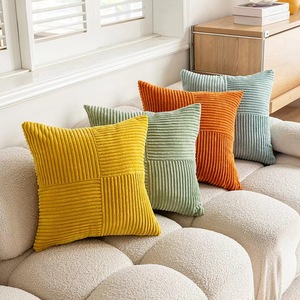 Housse <span class=keywords><strong>de</strong></span> <span class=keywords><strong>coussin</strong></span> carrée moderne <span class=keywords><strong>de</strong></span> haute qualité, motif rayé, douce, écologique, lavable, pour la maison, l'extérieur, le <span class=keywords><strong>salon</strong></span> - Product Image 2