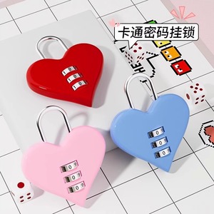 กุญแจล็อครูปหัวใจแบบผสมผสาน 3 หลัก สำหรับกระเป๋าเดินทาง ตู้เก็บของ จักรยาน และที่เก็บของ - Product Image 2