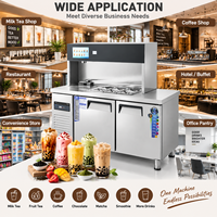 Station de préparation de boissons intégrée en acier inoxydable OEM pour salon de thé