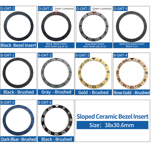 Matte SKX gốm <span class=keywords><strong>bezel</strong></span> chèn 38x30.6mm skx007 Đồng hồ thợ lặn phù hợp với 31.5x30.5mm Pha lê phụ kiện Mod Đồng hồ phần - Product Image 2