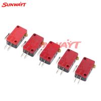 Micro-interrupteur SUNWAYT SW-NS3 de bonne qualité à 3 bornes pour joystick de jeu d'arcade 125/250VAC, rouge, métal et plastique