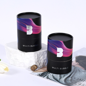 Emballage personnalisé alimentaire rond de luxe tube en carton noir feuille d'argent Push Up papier tube boîte d'emballage - Product Image 3