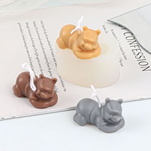 Stampi in Silicone per <span class=keywords><strong>Candele</strong></span> <span class=keywords><strong>Profumate</strong></span> a Forma di Orsetto con Papillon per Aromaterapia Fai-da-Te - Product Image 2