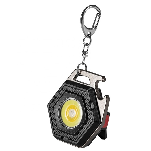 Multi-functional LED Flashlight Working Light Portable COB Pocket Flashlight Keychains USB Rechargeable Camping Lamp Torch Lamp