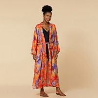 2023 nouveau coton imprimé fleuri Cardigan vacances crème solaire couvertures et caftan