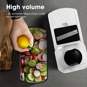 <b>Multifunctional</b> Fruit & <b>Vegetable</b> Kitchen Gadget Salad <b>Cutter</b> Chopper Fruit Slicer Grater Shredder With Drain Basket - Product Image 4