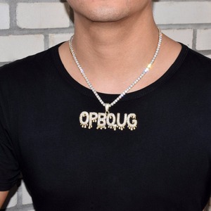 Personalized Pave Cubic Zircon Initial Letter a B <strong>c</strong> <strong>d</strong> <strong>E</strong> f g h I g k <strong>l</strong> m <strong>n</strong> <strong>O</strong> P Q <strong>R</strong> <strong>s</strong> <strong>t</strong> U v w X Y Z Custom Name Pendant Necklace - Product Image 6