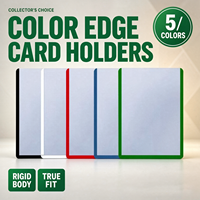 Protège-cartes transparents 3x4 pouces 35pt en PVC avec bordure colorée pour l'organisation des cartes à collectionner