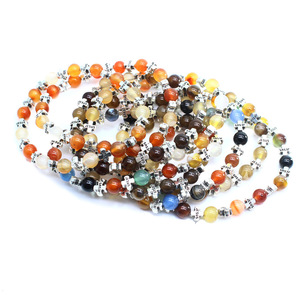 Bracelet en pierre naturelle perlée, design croix, cordon élastique, bijoux de mode, cadeau - Product Image 1