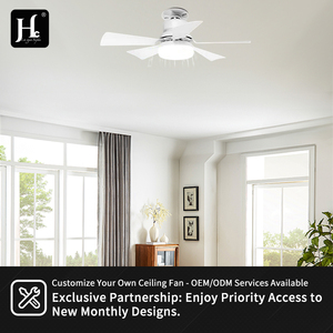 Ventilateur de plafond intelligent à télécommande, 5 pales, haute qualité, silencieux, avec un design moderne et léger en plastique. - Product Image 5