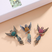Broche Rétro Classique Oiseau pour Homme et Femme, 1 pièce, Accessoire de Vêtement Animalier, Bijou Épinglette Tendance