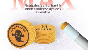 Tête de queue de billard durable multicouche Nine-<span class=keywords><strong>track</strong></span> Ghost White en peau de porc 14 mm, 3 tailles disponibles (S/<span class=keywords><strong>M</strong></span>/H) pour billard et snooker - Product Image 3