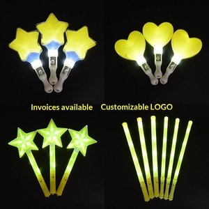 Serre-tête lumineux en plastique jaune en forme d'étoile à cinq branches pour concerts et spectacles d'adultes et d'enfants - Product Image 1
