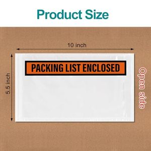 Custom <b>Logo</b> Clear Plastic Side Loading Blank Envelope Pouches for Packing List, Adhesive Shipping Label Sleeve - Product Image 6