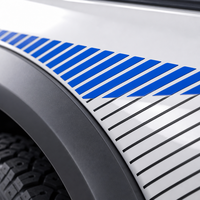Kit d'autocollants graphiques en vinyle pour camionnette, à rayures de course, pour capot, benne et côtés, auto-adhésif, de luxe, pour extérieur tout-terrain