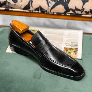 Nouvelles chaussures décontractées pour hommes en cuir pleine fleur de vache, faites à la main, de haute qualité, luxueuses et sur mesure, chaussures en cuir artisanales - Product Image 6