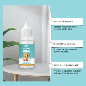 Gouttes oculaires pour animaux de compagnie pour chiens et chats - Élimination des taches de larmes avec extrait de <span class=keywords><strong>camomille</strong></span> et glycérine, formule nettoyante douce, soulage la sécheresse - Product Image 6