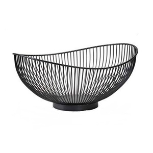 Panier de fruits en fil noir en fer décoratif classique et unique moderne Vente en gros avec impression de logo personnalisée - Product Image 2