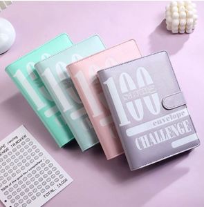 Carnet de budget et d'épargne A5 à couverture rigide en cuir, idéal pour les étudiants, défi d'épargne de 100 jours, planificateur de budget, cadeau, 80 pages - Product Image 1