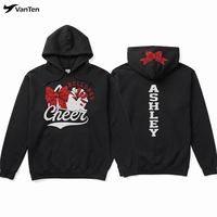 Sweat-shirt à capuche zippé personnalisé avec logo brodé pour équipe de cheerleading, danse, gymnastique et tenue de sport