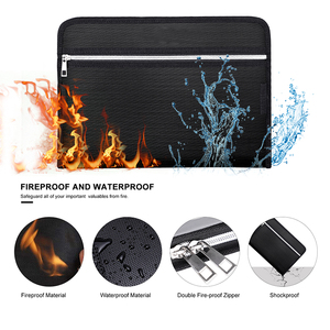Organizador de archivos ignífugo A4 <span class=keywords><strong>13</strong></span> bolsillos Carpeta de archivos expansible Bolsa de archivos portátil Bolsa de documentos ignífuga impermeable para objetos de valor