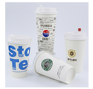 Vasos de Papel Desechables Biodegradables Blancos para Café Caliente, con Logotipo Personalizado, 12oz/16oz, Revestimiento PLA, Pared Simple, Gruesos - Product Image 6