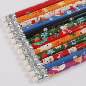 Série <span class=keywords><strong>de</strong></span> Noël – <span class=keywords><strong>Crayon</strong></span> HB <span class=keywords><strong>de</strong></span> 7,5 pouces avec tête gommeuse, motif <span class=keywords><strong>dessin</strong></span> animé, en bois, pour enfants, papeterie <span class=keywords><strong>de</strong></span> <span class=keywords><strong>dessin</strong></span>, vente en gros, personnalisation - Product Image 3