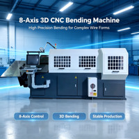 Machine de pliage de fil métallique CNC 3D à 8 axes TJ-80, haute précision, commande par servomoteur pour le formage de métaux complexes